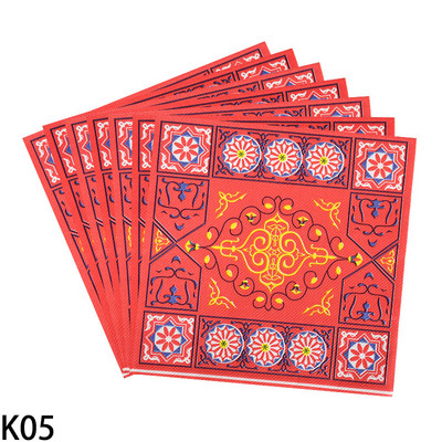 20 vnt EID Mubarako servetėlės Popierinės Ramadano Vienkartinės Audinys EID Dovana Islamo musulmonų vakarėlis Hajj Festival Namų stalo papuošimas pasidaryk pats