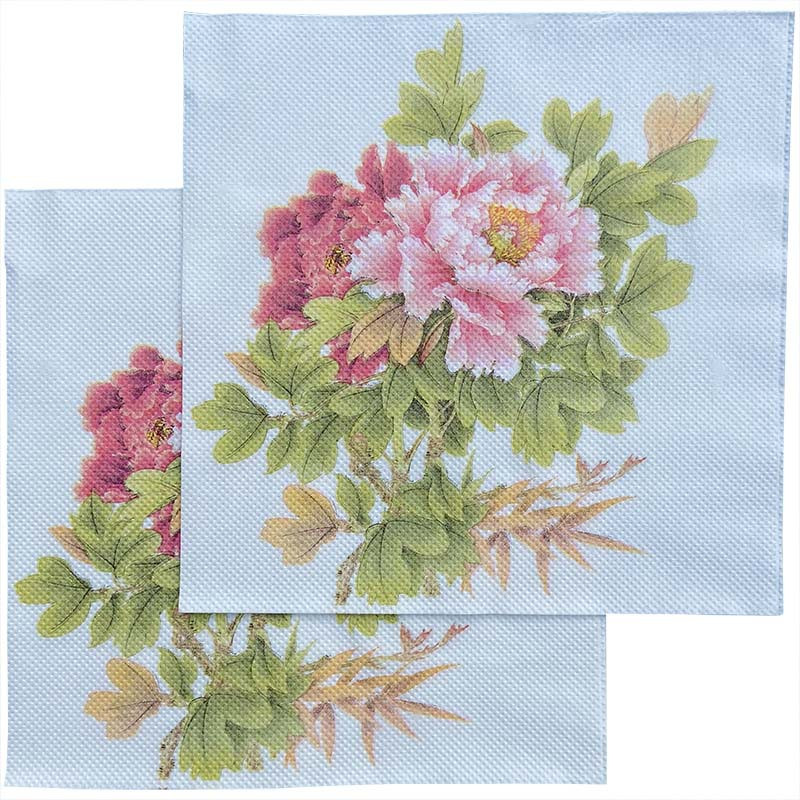 40 vnt Bijūnų servetėlės Popierinės gėlių rašto Dekupažinės servetėlės Popierinis servetėlės Kalėdų vestuvių dekoravimui Vakarėlio stalo reikmenys Didmeninė prekyba