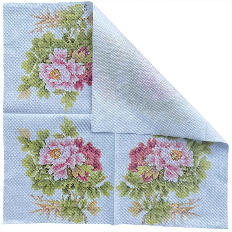 40 vnt Bijūnų servetėlės Popierinės gėlių rašto Dekupažinės servetėlės Popierinis servetėlės Kalėdų vestuvių dekoravimui Vakarėlio stalo reikmenys Didmeninė prekyba