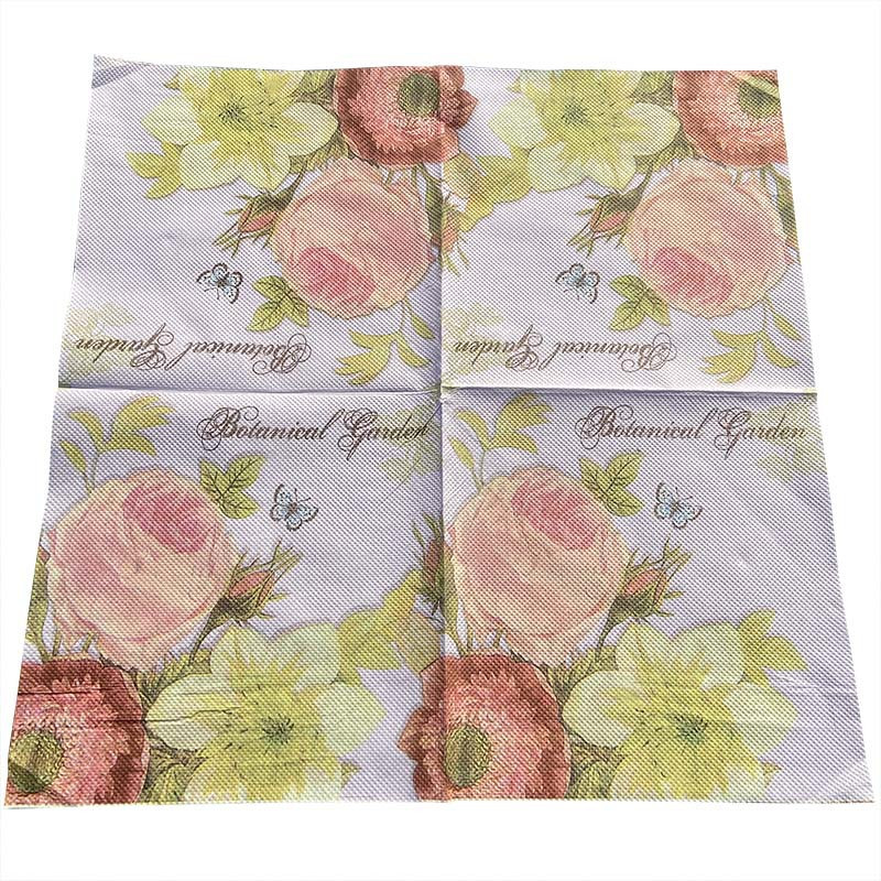 40 vnt Gėlėtos servetėlės Popierinės gėlių rašto Dekupažinės servetėlės Popierinis servetėlės Kalėdų vestuvių dekoravimui Vakarėlio stalo reikmenys