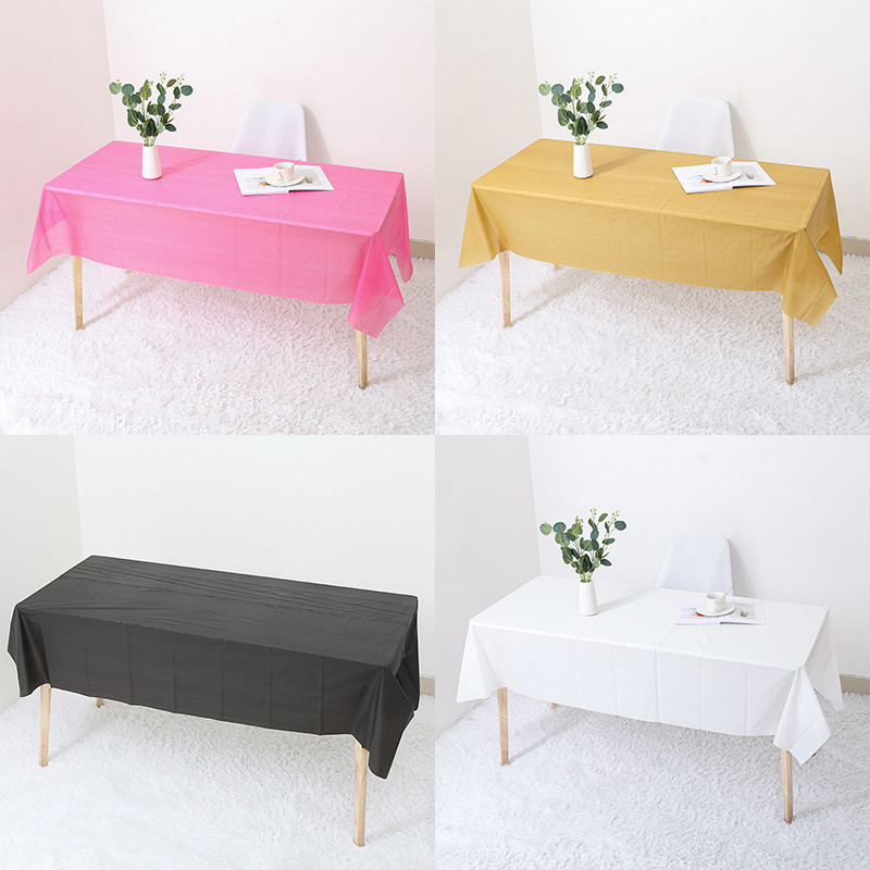 Eldobható terítő Színes olajálló terítő Műanyag vízálló étkezőasztal huzat Születésnapi esküvői terítőhöz
