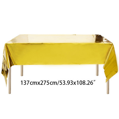 137*235cm Róza arany ezüst arany asztalterítő eldobható karácsonyra születésnapra, esküvői bankettre, téglalap alakú asztalterítőre