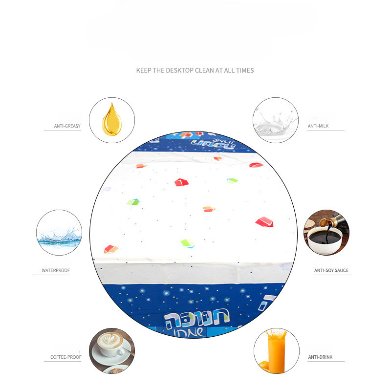 Vienkartiniai stalo užtiesalai Vasaros gimtadienio vakarėlio staltiesė Sutirštinta vandeniui atspari lauko stovyklavimo vienkartinė PEVA staltiesė