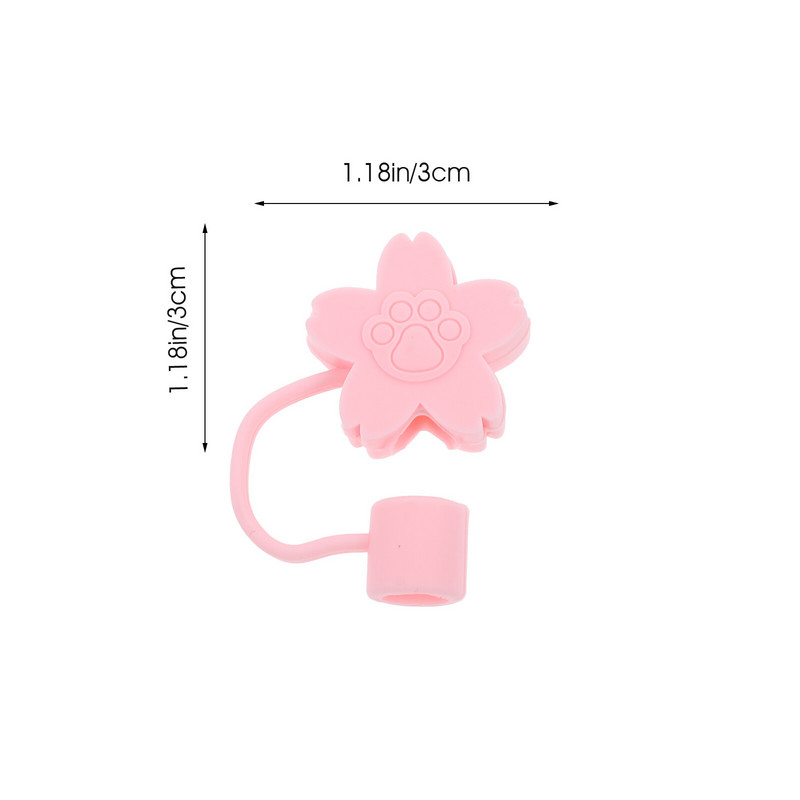 8 gab. Citronu dekoru klusinātājs salmu netīrumu aizbāžņi Pipešu uzgaļi Jauka dizaina vāciņš silikagela ballīšu pārsegi burvīgs topper bērns