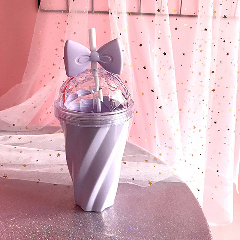 Karstā bērnu burciņa ar silikona otu ar priekšgala pudeles krūzes vāku 400 ml salmu krūze salmu aukstā dzēriena krūze, plastmasas stikls un pudele