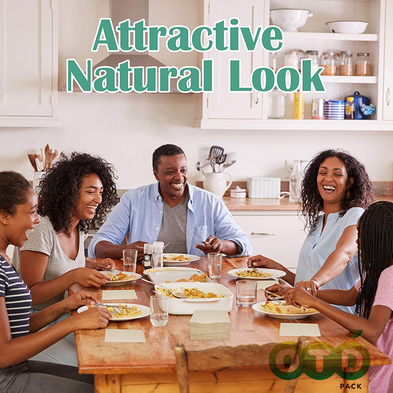 Un videi draudzīgi 50 gab./iepakojumā bambusa 100% vai ideāli kompostējami ikdienas vakariņām, dzērieni kokteiļu vienreizējās lietošanas vakariņu salvetēm