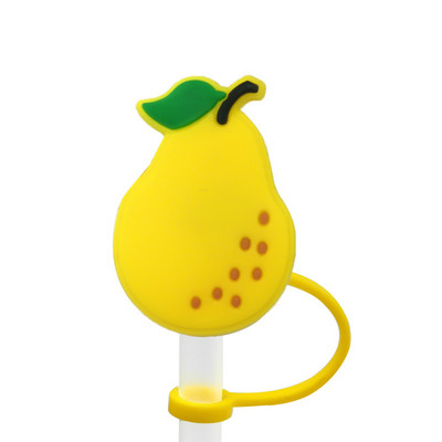 1-osaline õlgede komplekt korduvkasutatavate põhukaitsevahendite jaoks, Fruit, PVC, õlgkorgid, silikoonist õlekorgid, õlgedest tihendustööriistad