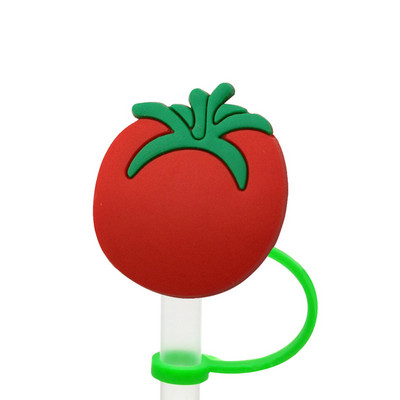 1-osaline õlgede komplekt korduvkasutatavate põhukaitsevahendite jaoks, Fruit, PVC, õlgkorgid, silikoonist õlekorgid, õlgedest tihendustööriistad