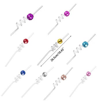 12 τμχ Mini Discos Ball Straw Cocktails Straw 70s Retro Discos Party Supplies KXRE