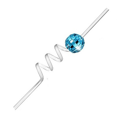 12 τμχ Mini Discos Ball Straw Cocktails Straw 70s Retro Discos Party Supplies KXRE