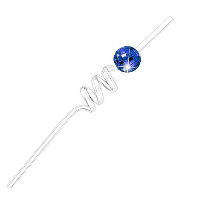 12 τμχ Mini Discos Ball Straw Cocktails Straw 70s Retro Discos Party Supplies KXRE