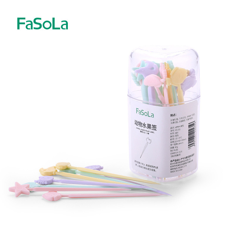 FaSoLa plastmasas augļu maisīšanas kociņi ballītēm, ģimenei un bāram