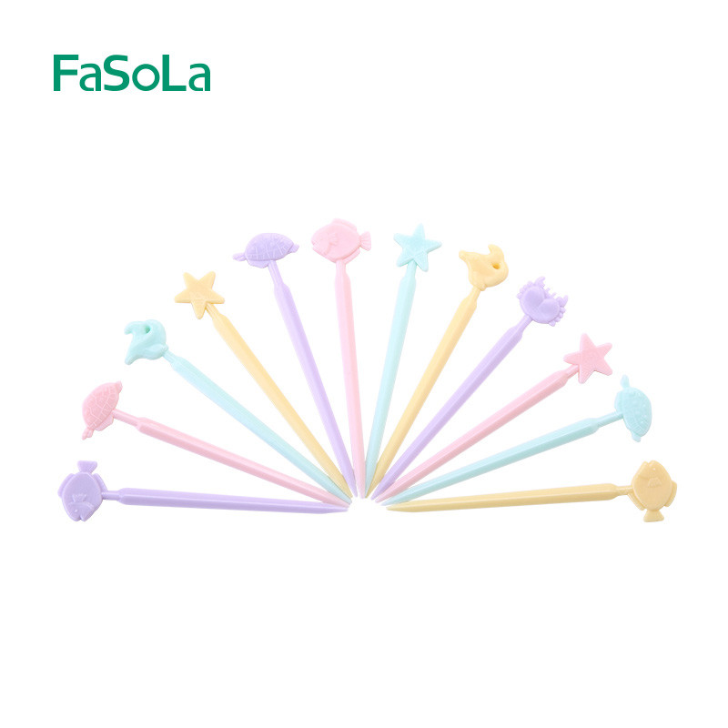 FaSoLa plastmasas augļu maisīšanas kociņi ballītēm, ģimenei un bāram