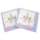 20db/csomag 33x33cm-es eldobható unikornis nyomtatott asztali vacsora selyemszalvéták papír esküvői születésnapi parti dekoráció