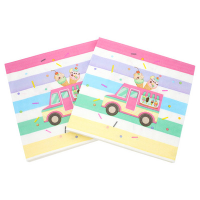 20 gab vienreizējās lietošanas salvetes Deserta pārtika, apdrukāts salvešu papīrs, DIY ballīte, pielāgots restorāna dekors