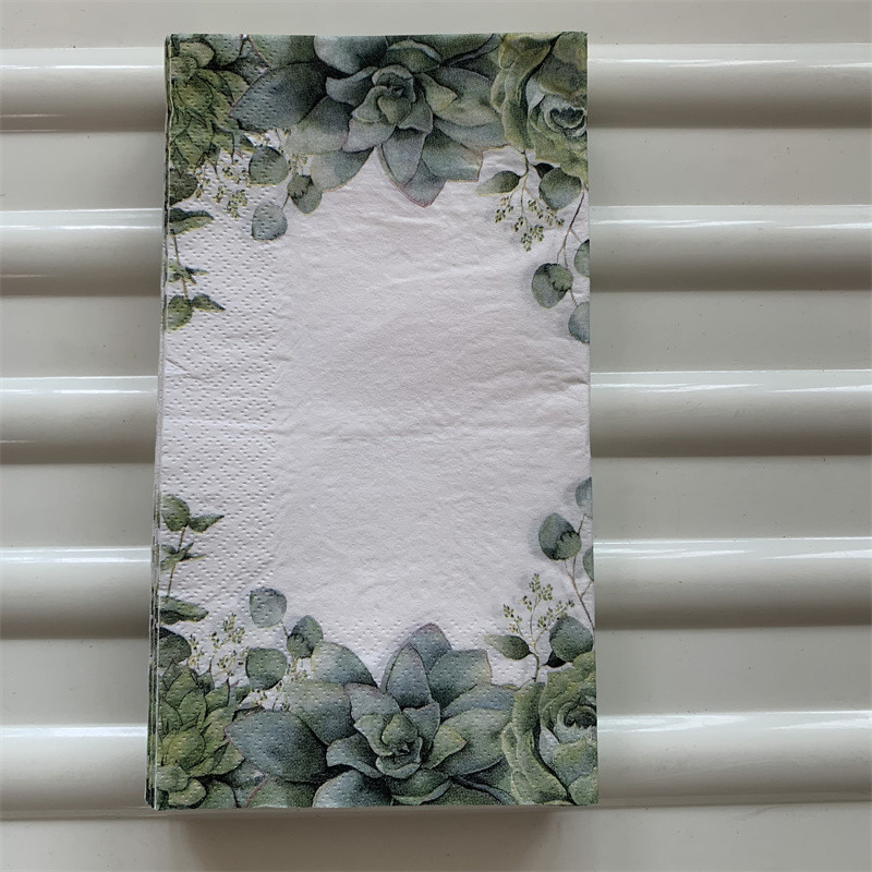 20 3 kārtu vintage salvetes papīrs elegants salvets zaļš augs Monstera dekupāža kāzu servilletas dzimšanas dienas svinību dekors 33*40cm