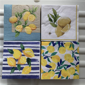 25cm Dekupāžas kāzu vintage salvetes papīra salvete eleganta salvete citrona dzimšanas dienas kabatlakats ballīte skaists dvieļu dekors 20