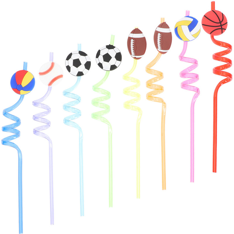 Garās salmu sulas dzeramā salmiņi Sporta tematiskā ballīte Dzimšanas dienas Festivāla piederumi Dzērieni