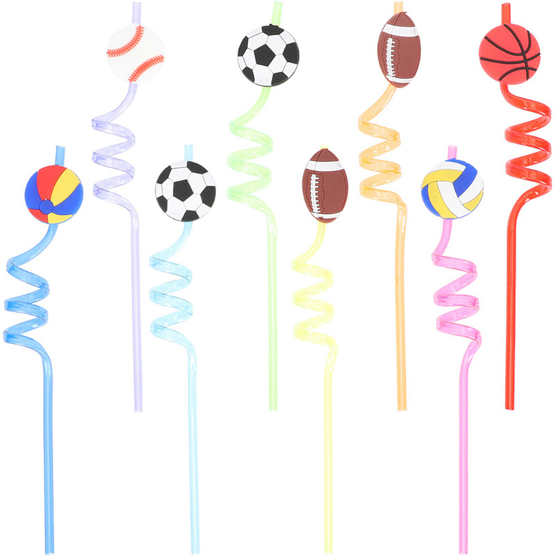 Garās salmu sulas dzeramā salmiņi Sporta tematiskā ballīte Dzimšanas dienas Festivāla piederumi Dzērieni