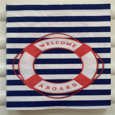 Dekupāžas kāzu servilletas vintage salvetes papīrs jauki salvetes skaista zila jūra Enkurs bērnu zēna dzimšanas dienas svinības dvieļu dekors 20