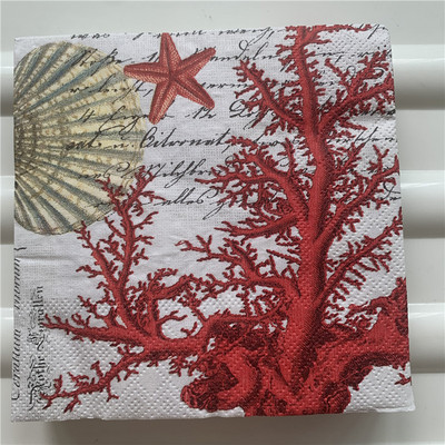 25 cm dekupažo vestuvinės servetėlės popierinės servetėlės mielos servetėlės mėlynos jūros inkaras krabas vaiko gimtadienio nosine vakarėlio rankšluosčio dekoras