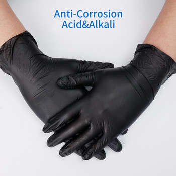 20 τμχ γάντια νιτριλίου μίας χρήσης αδιάβροχα λατέξ χωρίς μαύρα μαγειρικά γάντια φαγητού κουζίνας Γάντια εργαστηρίου καθαρισμού αυτοκινήτων