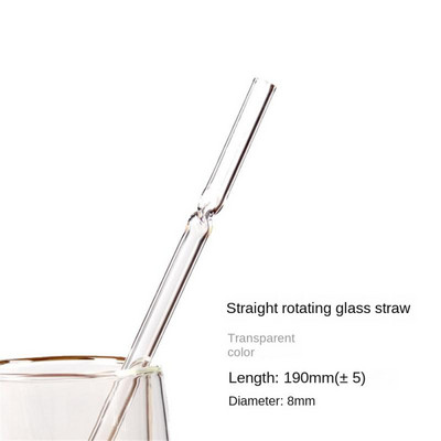 Üveg szalma ívelt gyümölcslé tej tea ital ital kiegészítők szalma üveg keverő rúd magas boroszilikát átlátszó