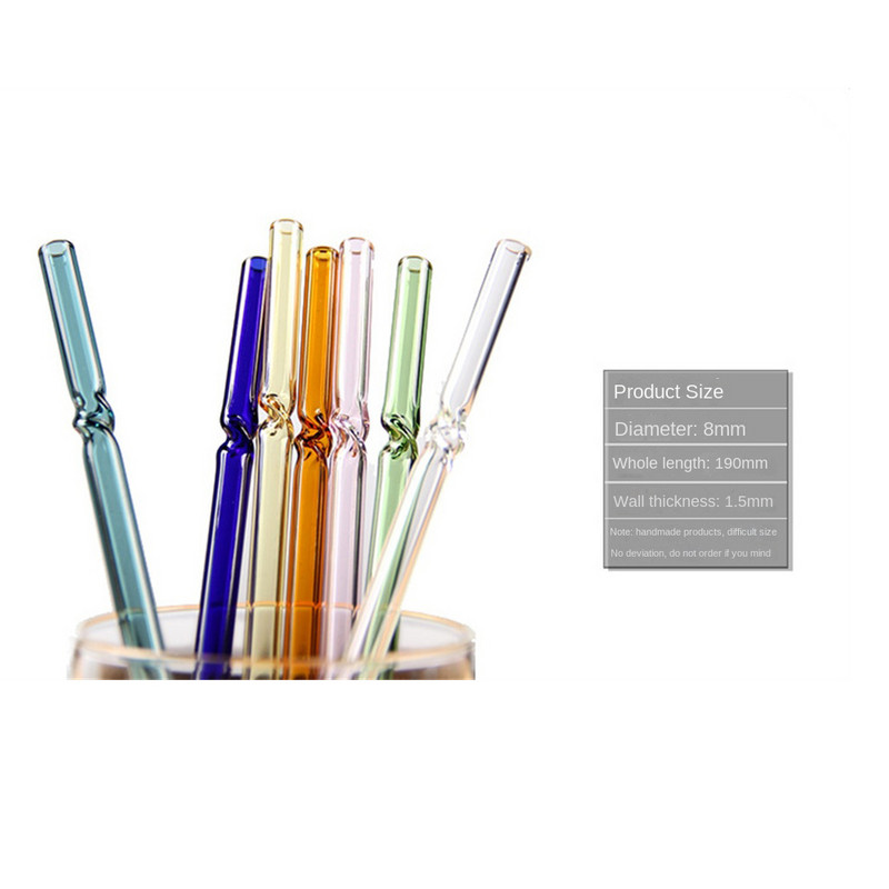 Üveg szalma ívelt gyümölcslé tej tea ital ital kiegészítők szalma üveg keverő rúd magas boroszilikát átlátszó