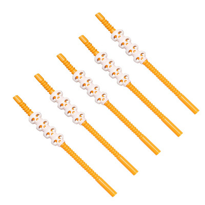 Halloween kreatív szívószálak Vicces, személyre szabott szívószálak party dekoráció Rugalmas műanyag szívószálak party kellékek Rietjes műanyag