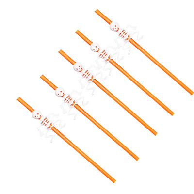 Halloween kreatív szívószálak Vicces, személyre szabott szívószálak party dekoráció Rugalmas műanyag szívószálak party kellékek Rietjes műanyag