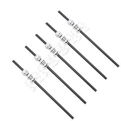 Halloween kreatív szívószálak Vicces, személyre szabott szívószálak party dekoráció Rugalmas műanyag szívószálak party kellékek Rietjes műanyag