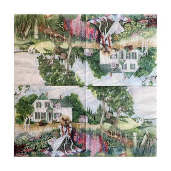 20 τεμ/τσάντα Vintage Countryside Maiden Flowers Decoupage Χαρτοπετσέτες Χαρτομάντηλα για πάρτι Επιτραπέζια είδη γάμου προμήθειες