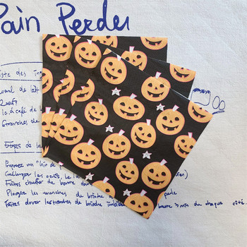 20 τεμ/συσκευασία Happy Halloween Pumpkin Bat Decoupage Χαρτί Χαριτωμένο τρομακτικό χαρτομάντιλο κολοκύθας για διακόσμηση αποκριάτικου πάρτι