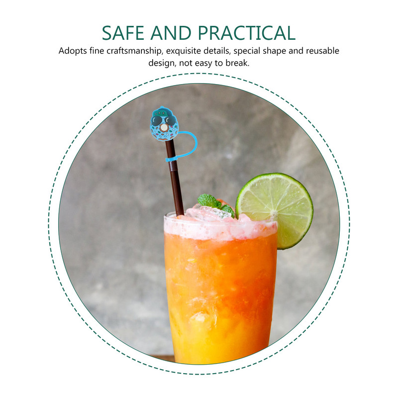 Aizsardzības futrālis Dzeramo salmu vāciņi Salmiņu aizsargapvalki Gala aizbāžņi Uzgalis Silikons