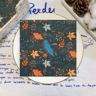 20gab/iepakojumā Pateicības dienas dekupāžas papīra salvetes Ražas kļavu lapu papīra salvetes ballīšu dekorēšanai Galda dekoru piederumi