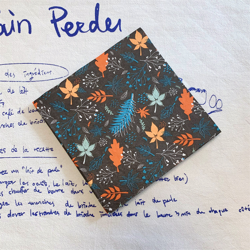 20gab/iepakojumā Pateicības dienas dekupāžas papīra salvetes Ražas kļavu lapu papīra salvetes ballīšu dekorēšanai Galda dekoru piederumi