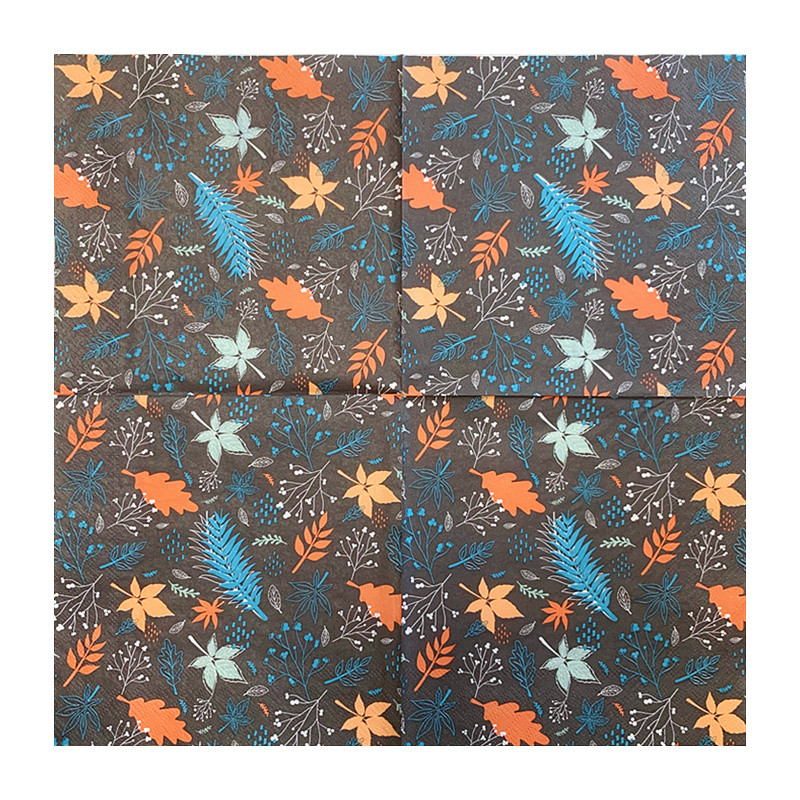 20gab/iepakojumā Pateicības dienas dekupāžas papīra salvetes Ražas kļavu lapu papīra salvetes ballīšu dekorēšanai Galda dekoru piederumi