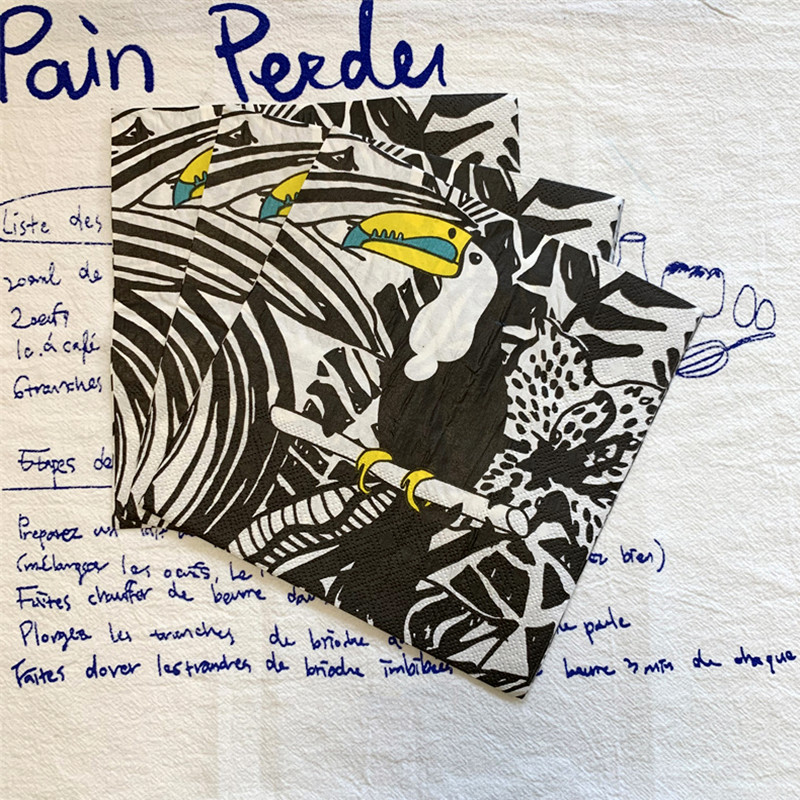 20 gab./maisiņš Vintage putni ziedi dekupāžas papīra salvetes papīra salvetes ballītēm galda piederumi kāzu festivālam Ziemassvētku piederumi 38