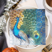 20 vnt. 25 cm povo vienkartinės servetėlės Įvairios senovinės dekupažo medžiagos, skirtos baldams Kalėdų stalo servetėlės