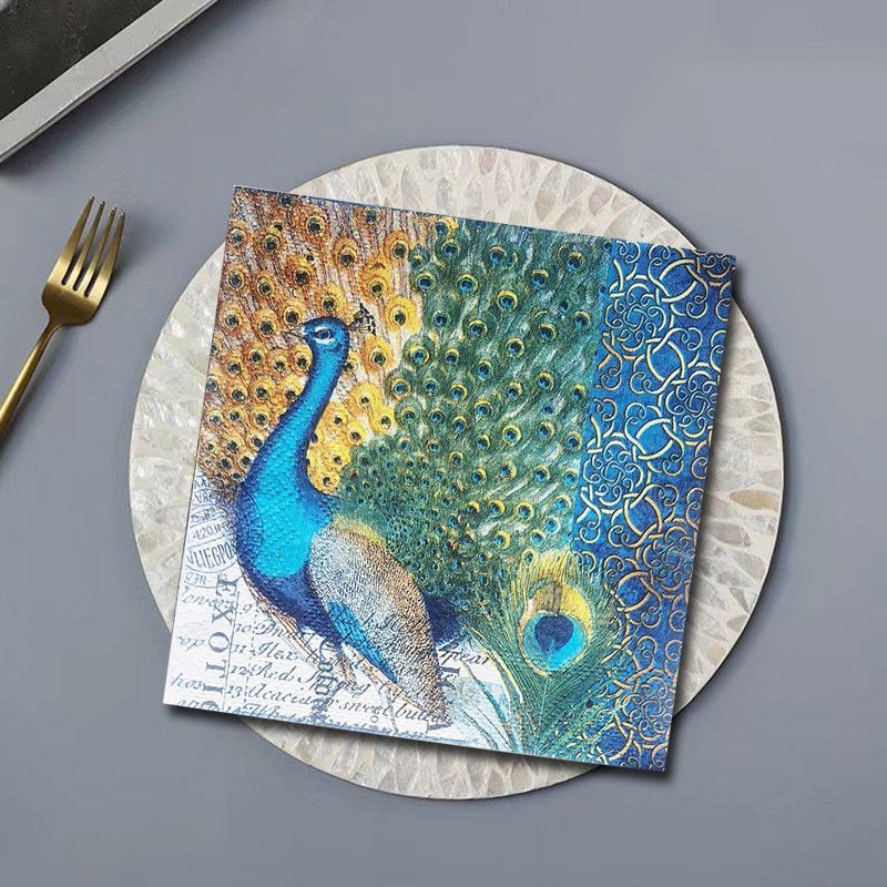 20 vnt. 25 cm povo vienkartinės servetėlės Įvairios senovinės dekupažo medžiagos, skirtos baldams Kalėdų stalo servetėlės