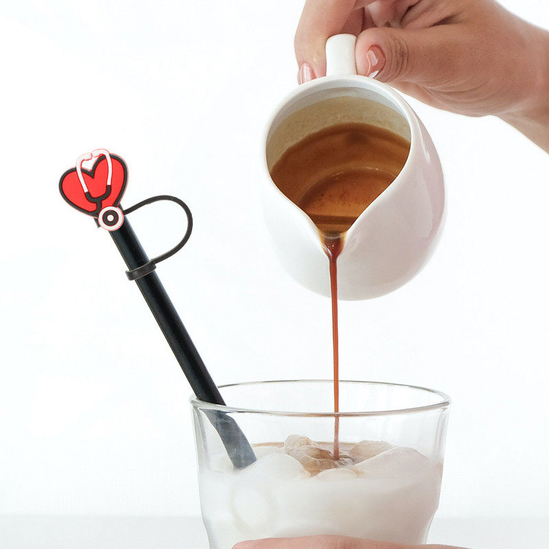 6 gab. Salmu putekļu vāki Salmu uzgaļi dzeramajiem salmiņiem Karikatūras elementi Salmu pārklāji Salmu galu uzgaļi