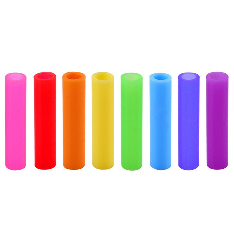 1 szett 6db 304 rozsdamentes acél szilikon szalmaszívó karcálló szilikon kreatív keverőkkel étterembe