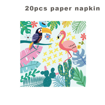 Хавайски Луау парти хартиени салфетки фламинго тропически палмови листа алоха салфетки за еднократна употреба за рожден ден сватба летен парти декор