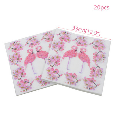 Хавайски Луау парти хартиени салфетки фламинго тропически палмови листа алоха салфетки за еднократна употреба за рожден ден сватба летен парти декор