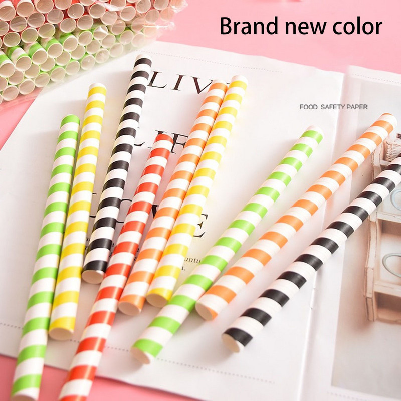 50gab Lieli salmiņi Videi draudzīgi Ševrons Svītraini Papīra Salmiņi Kāzu bērnu dušas Bērnu Dzimšanas Dienas Piegāde Bērni Dzeramā Strar