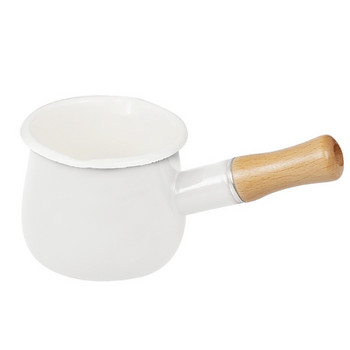 Тенджера за супа с незалепващо мляко и дълга дръжка Тенджера за готвене за всички котлони Лесен за почистване емайлиран материал M6CE