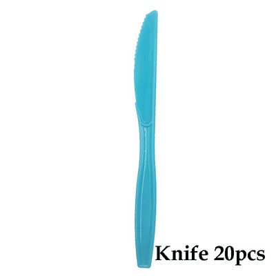 Eldobható evőeszközök desszert rózsaszín kék kanál villa kés hosszú nyelű evőeszközök karácsonyi születésnapi buli esküvői dekorációs kellékek