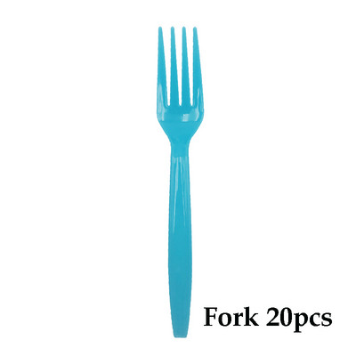 Eldobható evőeszközök desszert rózsaszín kék kanál villa kés hosszú nyelű evőeszközök karácsonyi születésnapi buli esküvői dekorációs kellékek