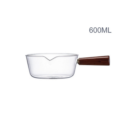 400 ml/600 ml stikla piena katls, augstas temperatūras izturīgs katls mājsaimniecības nūdeļu katls zīdaiņu uztura bagātinātājs karstā piena katls zupas katls