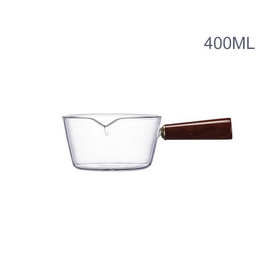 400 ml/600 ml stikla piena katls, augstas temperatūras izturīgs katls mājsaimniecības nūdeļu katls zīdaiņu uztura bagātinātājs karstā piena katls zupas katls